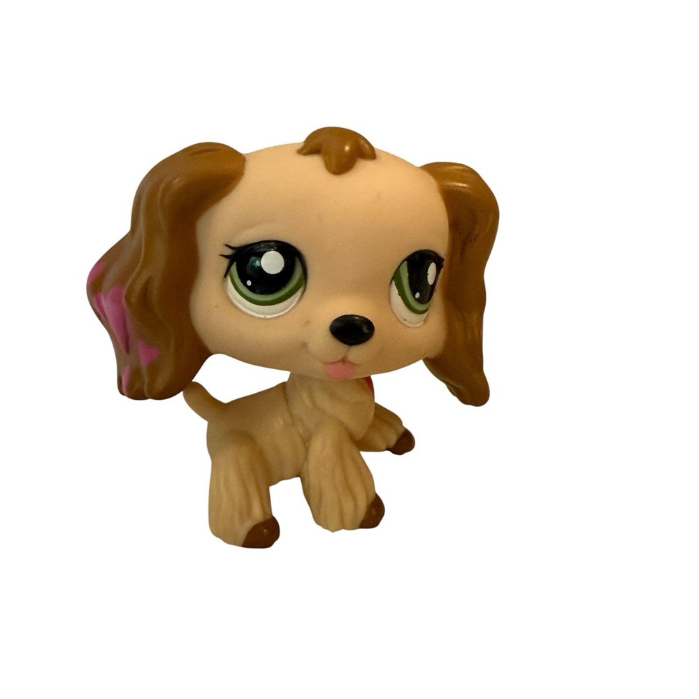 Rare Littlest Pet Shop LPS #1963 Nintendo DS Pink Heart Ear Cocker Spaniel